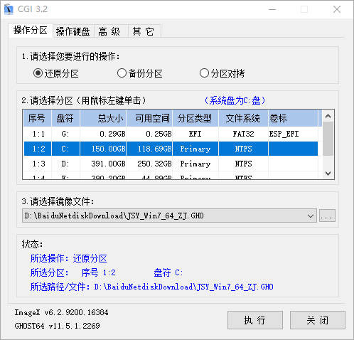 一键恢复CGI